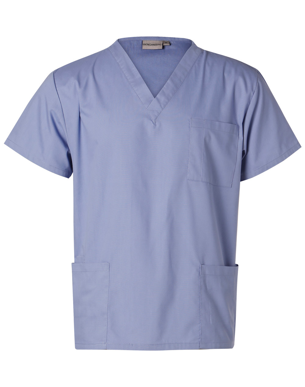 Buy Mid Blue Unisex Scrubs Short Sleeve Tunic Tops Online in Perth, Australia