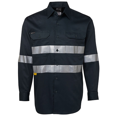 Apparels HI VIS Tradewear SHIRTS HI VIS L/S (D+N) 190G SHIRT WITH TAPE - 6HDNL Perth Australia