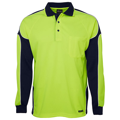 Apparels HI VIS Tradewear POLOS Adults HI VIS 4602.1 L/S ARM PANEL POLO - 6AP4L Perth Australia