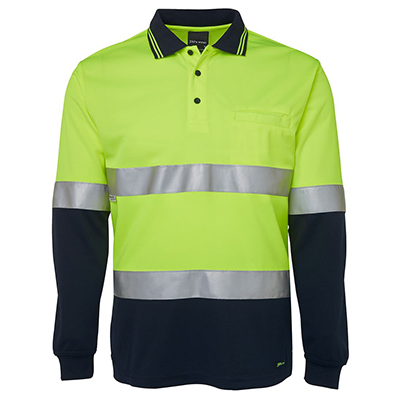 Apparels HI VIS Tradewear POLOS Adults HI VIS L/S (D+N) TRADITIONAL POLO - 6HVSL Perth Australia