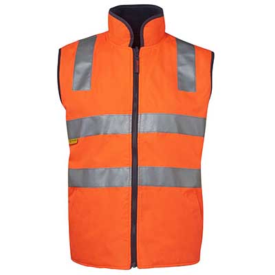 Apparels HI VIS Tradewear JACKETS-VESTS ADULTS HI VIS (D+N) REVERSIBLE VEST - 6D4RV Perth Australia