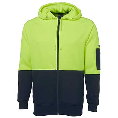 Promotional Corparate Custom Printed Apparels HI VIS Tradewear FLEECYS HI VIS FLEECY HOODIE - 6HVH Perth Australia