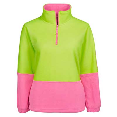 Promotional Corparate Custom Printed Apparels HI VIS Tradewear POLARS HV LADIES 1/2 ZIP POLAR - 6HVLP Perth Australia