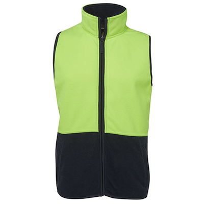 Promotional Corparate Custom Printed Apparels HI VIS Tradewear POLARS HI VIS POLAR VEST - 6HVPV Perth Australia