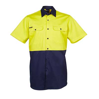 Promotional Corparate Custom Printed Apparels HI VIS Tradewear SHIRTS HI VIS S/S 150G SHIRT - 6HWSS Perth Australia