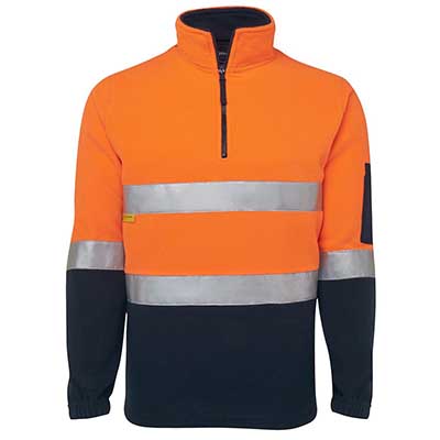 Promotional Corparate Custom Printed Apparels HI VIS Tradewear POLARS HV (D+N) 1/2 ZIP POLAR - 6DNPF Perth Australia