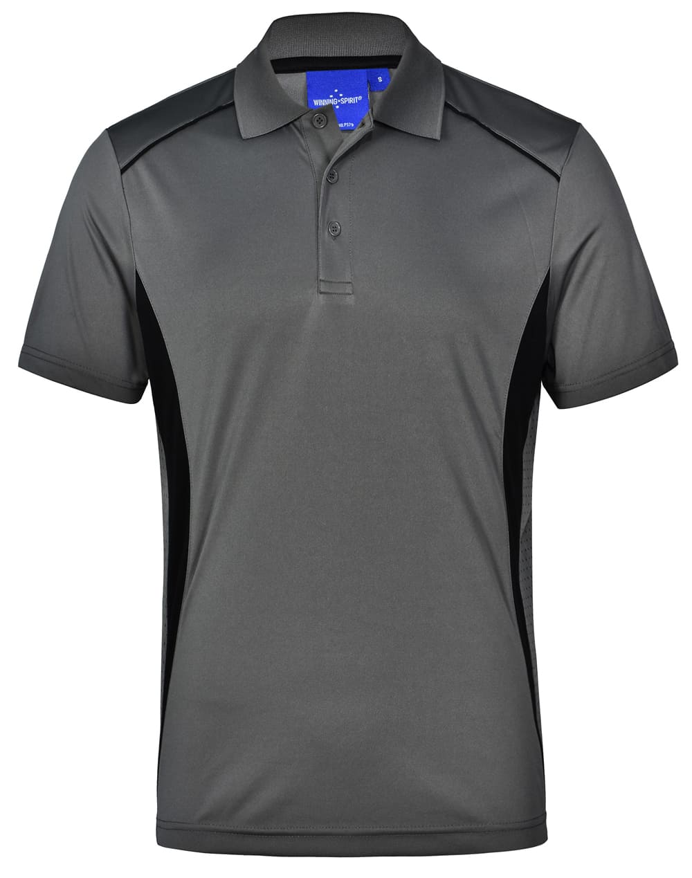 Custom (Navy Aqua Blue) Pursuit Contrast Polo Shirt Mens Online Perth Australia