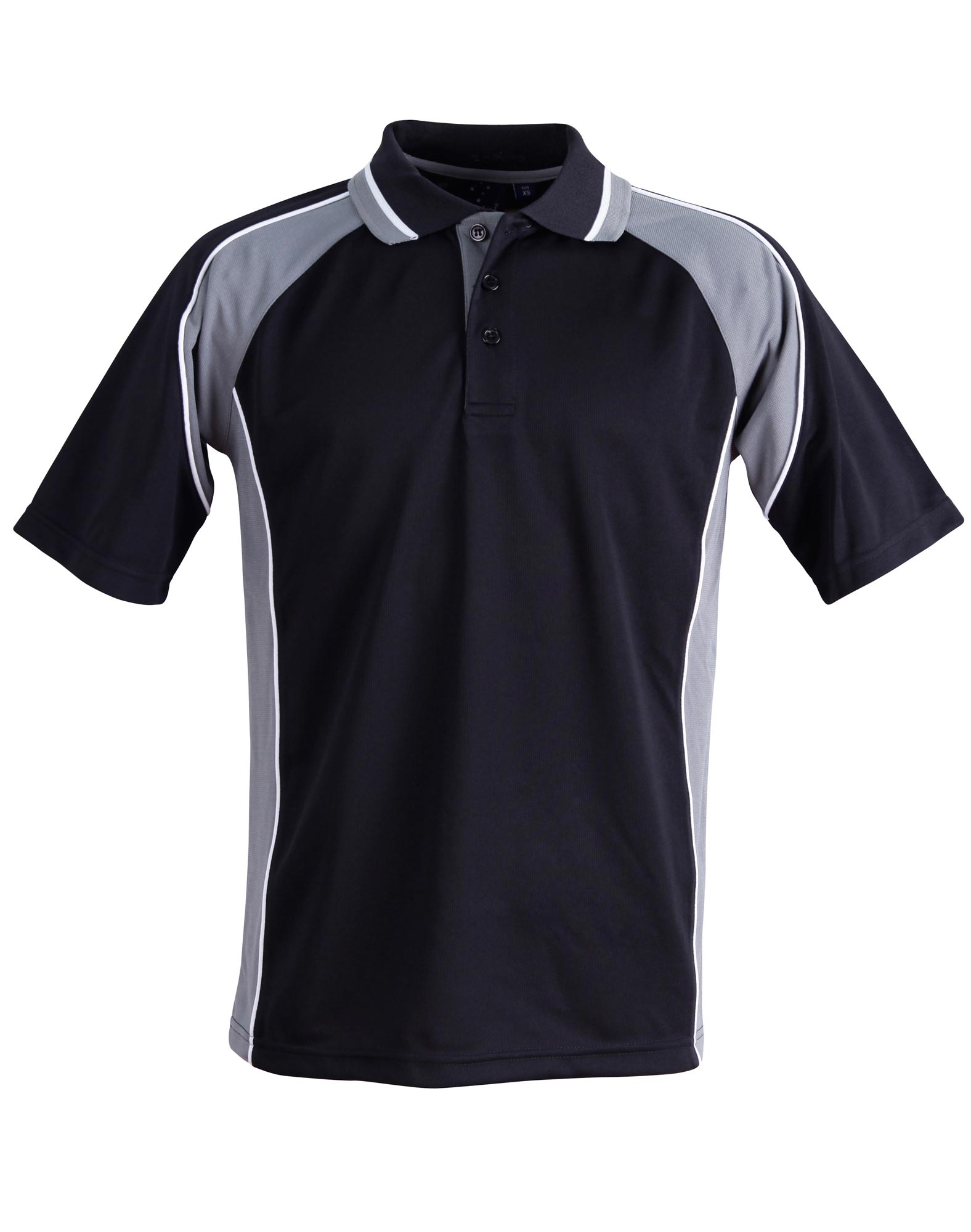 Custom (Black-Ash) Mascot Sublimated Polo Shirts Online Perth Australia