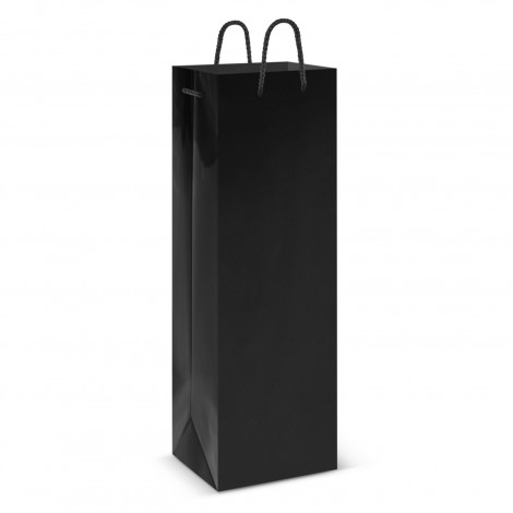 black printed Laminated Wine Bag in Perth