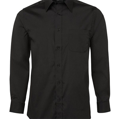 Custom Black Urban L/S Poplin Shirts in Australia
