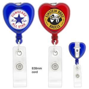 Heart-Shaped Retractable Badge Holder K-305