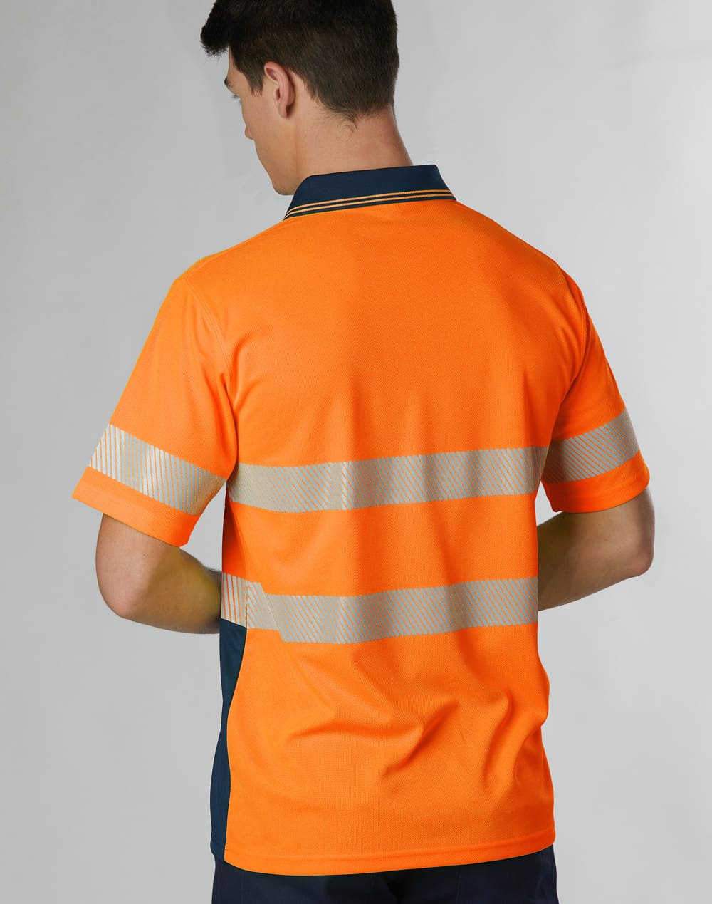 Custom Hi-Vis Polos (Yellow Charcoal) Unisex CoolDry Online in Perth Australia