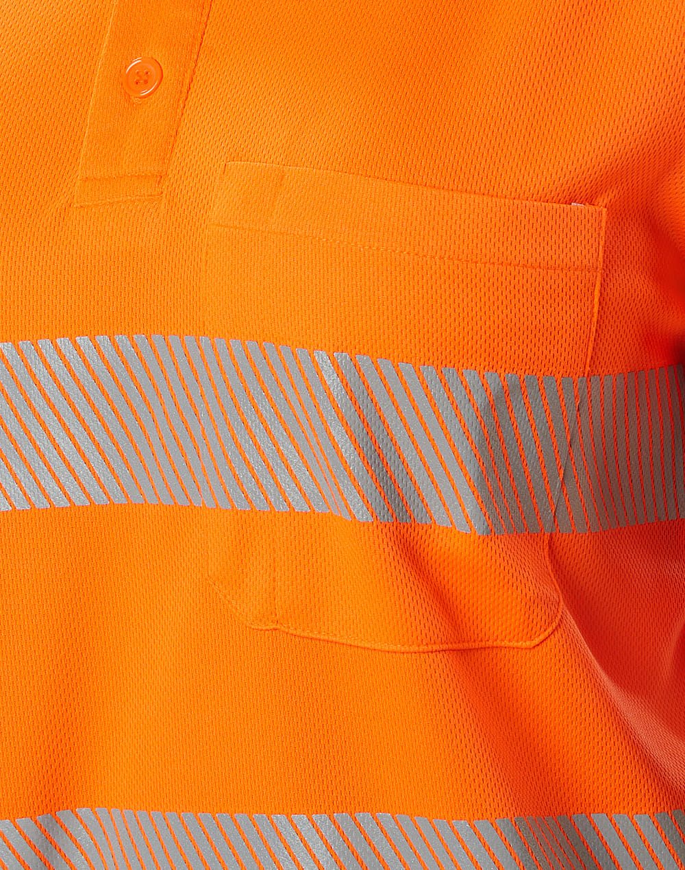 Custom Hi-Vis Polos (Orange Navy) Unisex CoolDry Rib Knit Collar Online in Perth Australia
