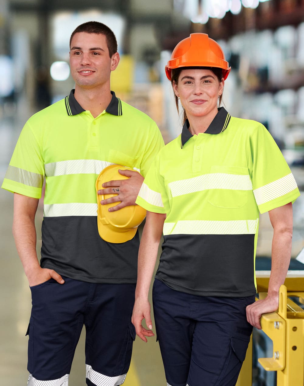 Custom Hi-Vis Polos (Orange) Unisex CoolDry Online in Perth Australia