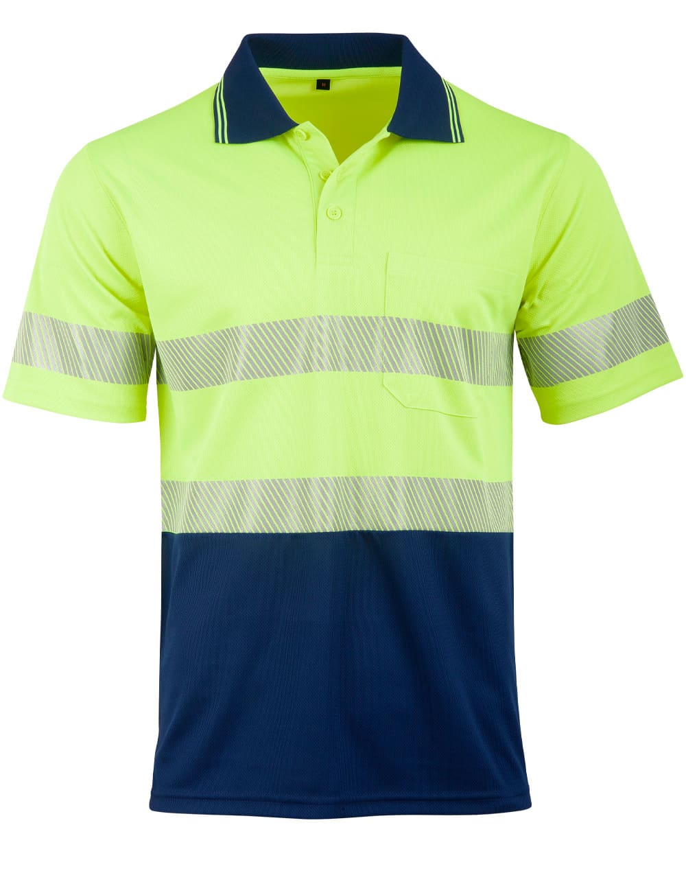 Custom Hi-Vis Polos Unisex CoolDry Matching Color Button Online in Perth Australia