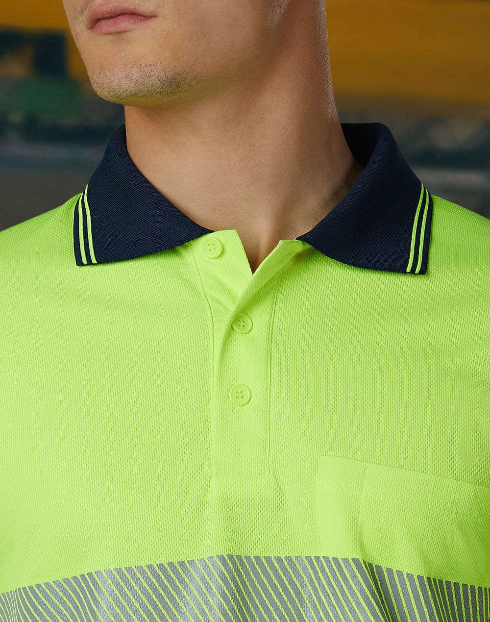 Custom Hi-Vis Polos Unisex CoolDry Rib Kint Collar Online in Perth Australia