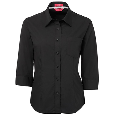 Ladies Contrast Placket 3/4 Sleeve Shirts in Australia