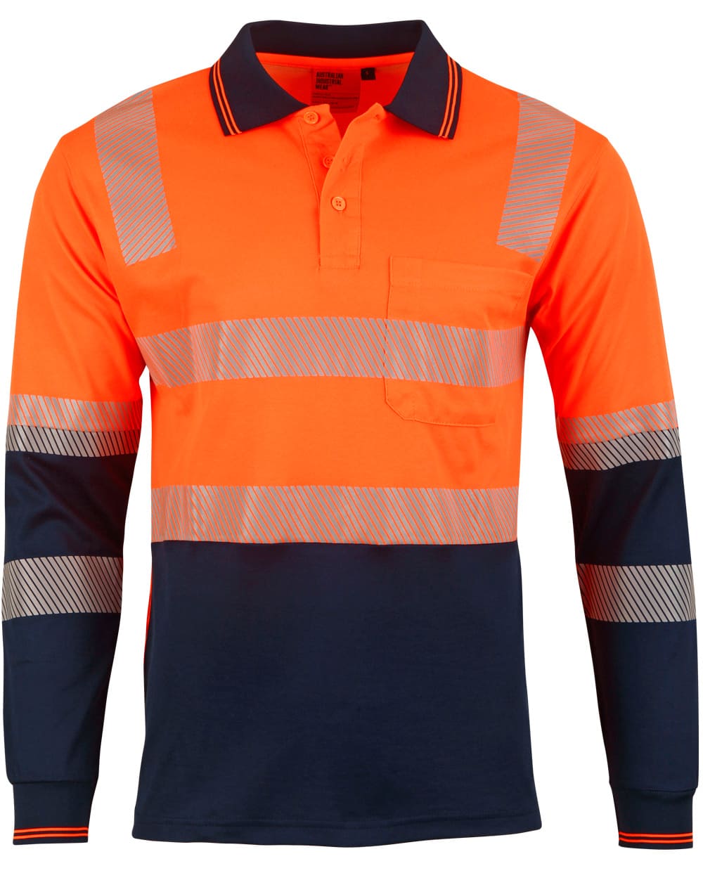 Custom Long Sleeve Hi-Vis Polos (Yellow Charcoal) Unisex TrueDry Online Perth Australia