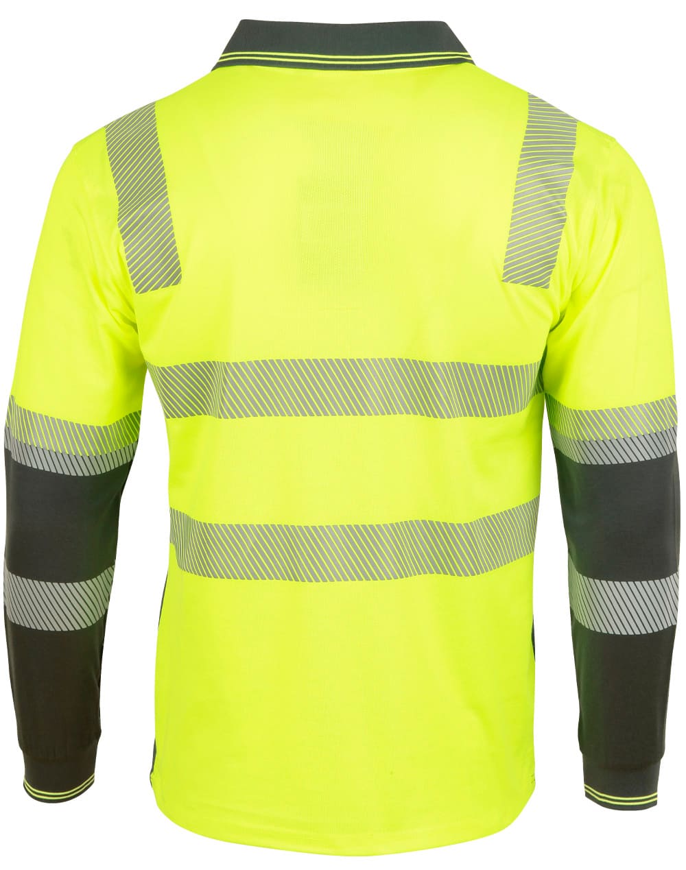 Custom Long Sleeve Hi-Vis Polos (Orange Navy) Unisex TrueDry Cotton Online Perth Australia