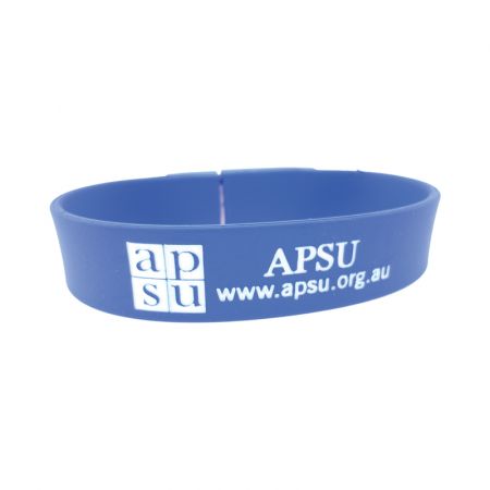 Custom Made (Blue) USBrace Silicone Wrist Band(M) Online in Perth