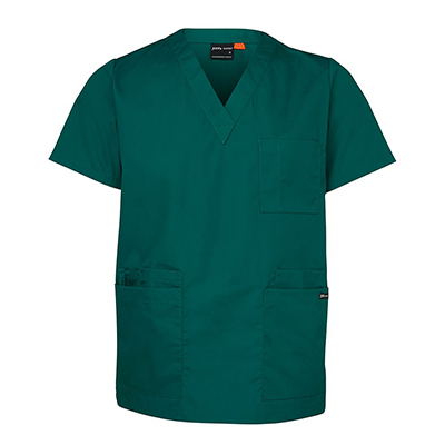 Printed Green Unisex Scrubs Top in Australia