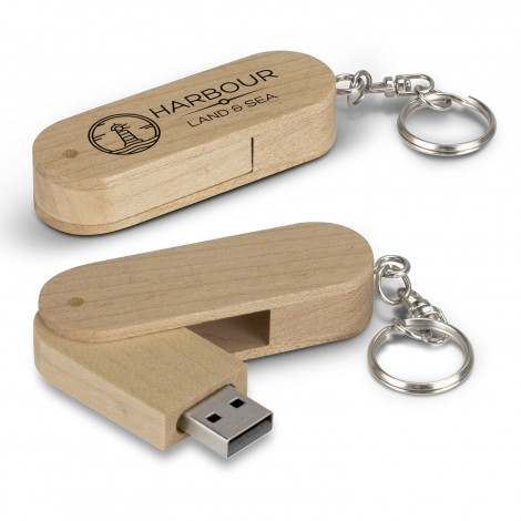 Customized Natural Wood Maple 8GB Flash Drive Online Perth Australia
