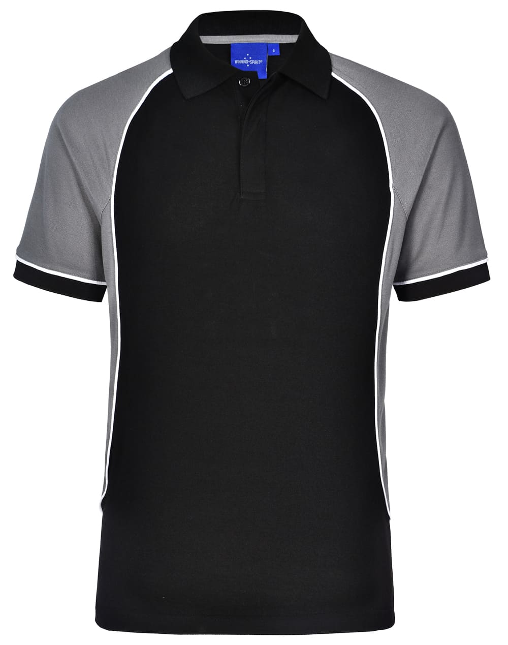 Custom Made Mens Arena (Black, White, Red) Tri-Color Polo T-Shirts Online Australia