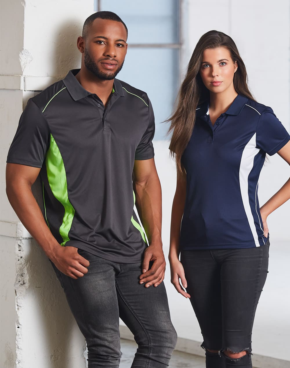 Custom Printed Pursuit Contrast Polo Shirt Mens Online Perth Australia