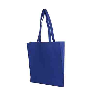 Custom Made Royal Blue Non Woven Tote Bag V Gusset In Australia