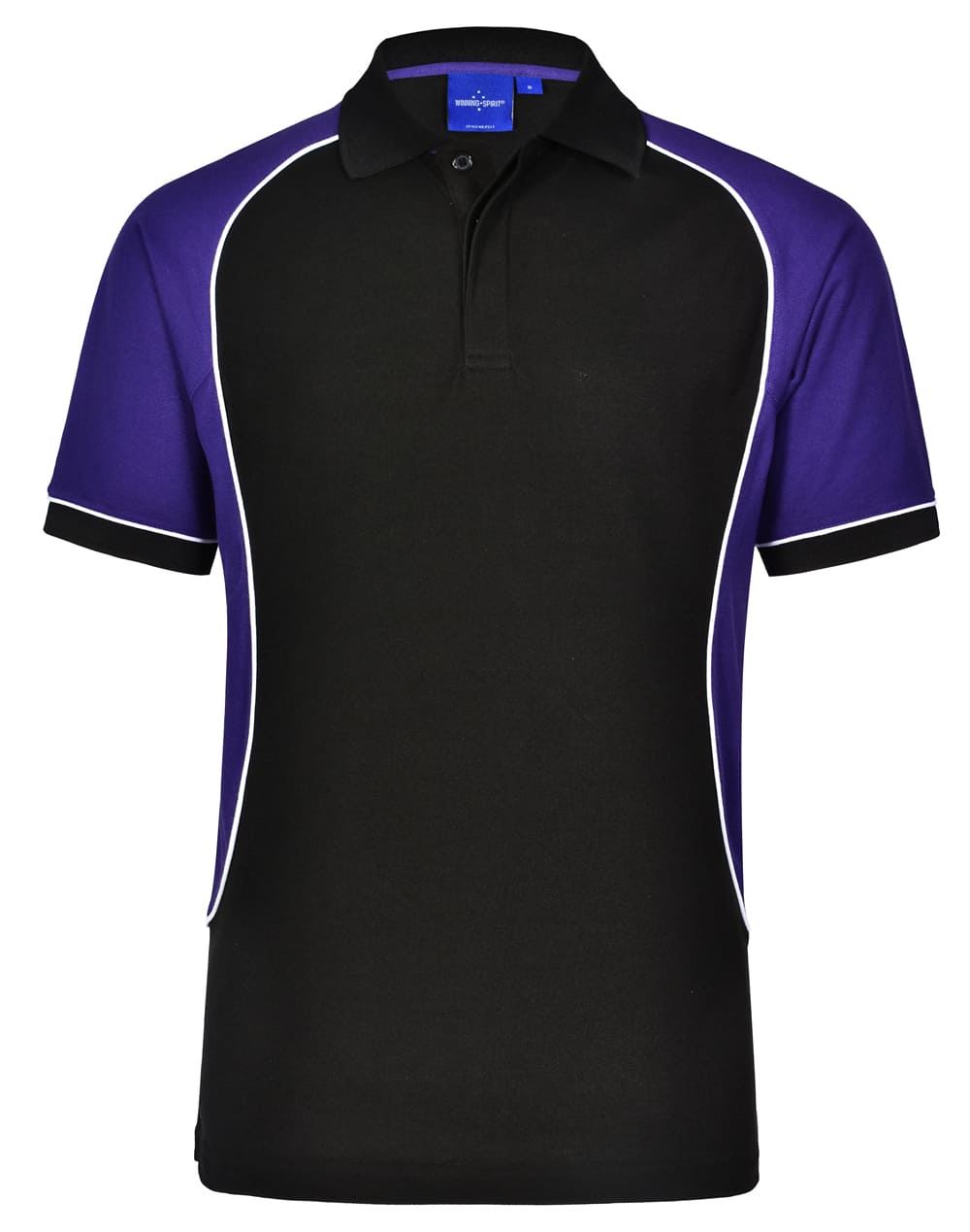 Custom Printed Mens Arena (Black, White, Gold) Tri-Color Polo T-Shirts Online Australia
