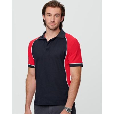 Customized Mens Arena (Black, White, Royal) Tri-Color Polo T-Shirts Online Australia