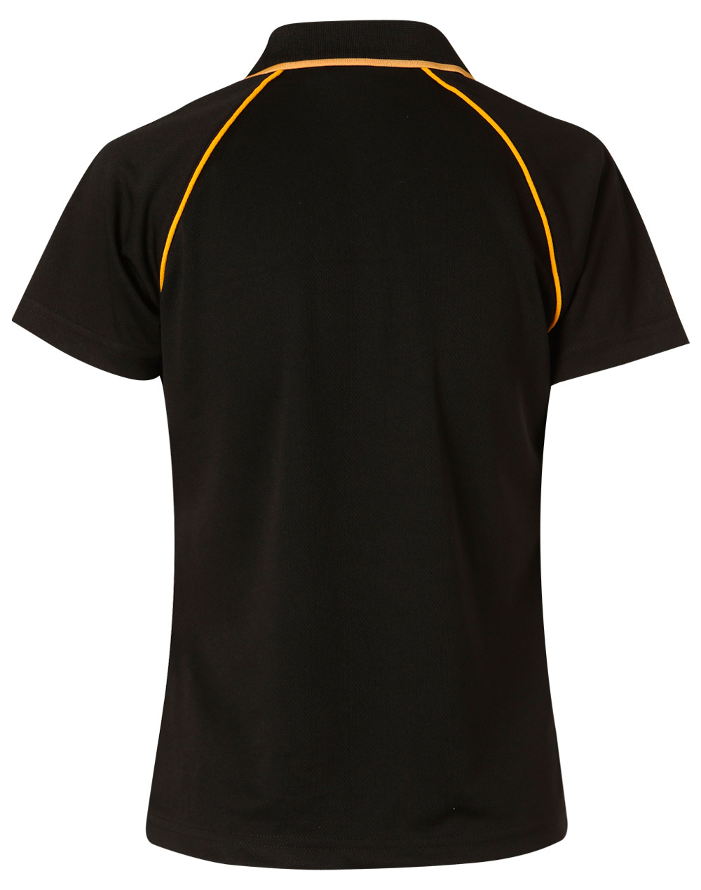 Custom Men's (Black, Gold) Champion Raglan Polo Shirts Online Perth Australia