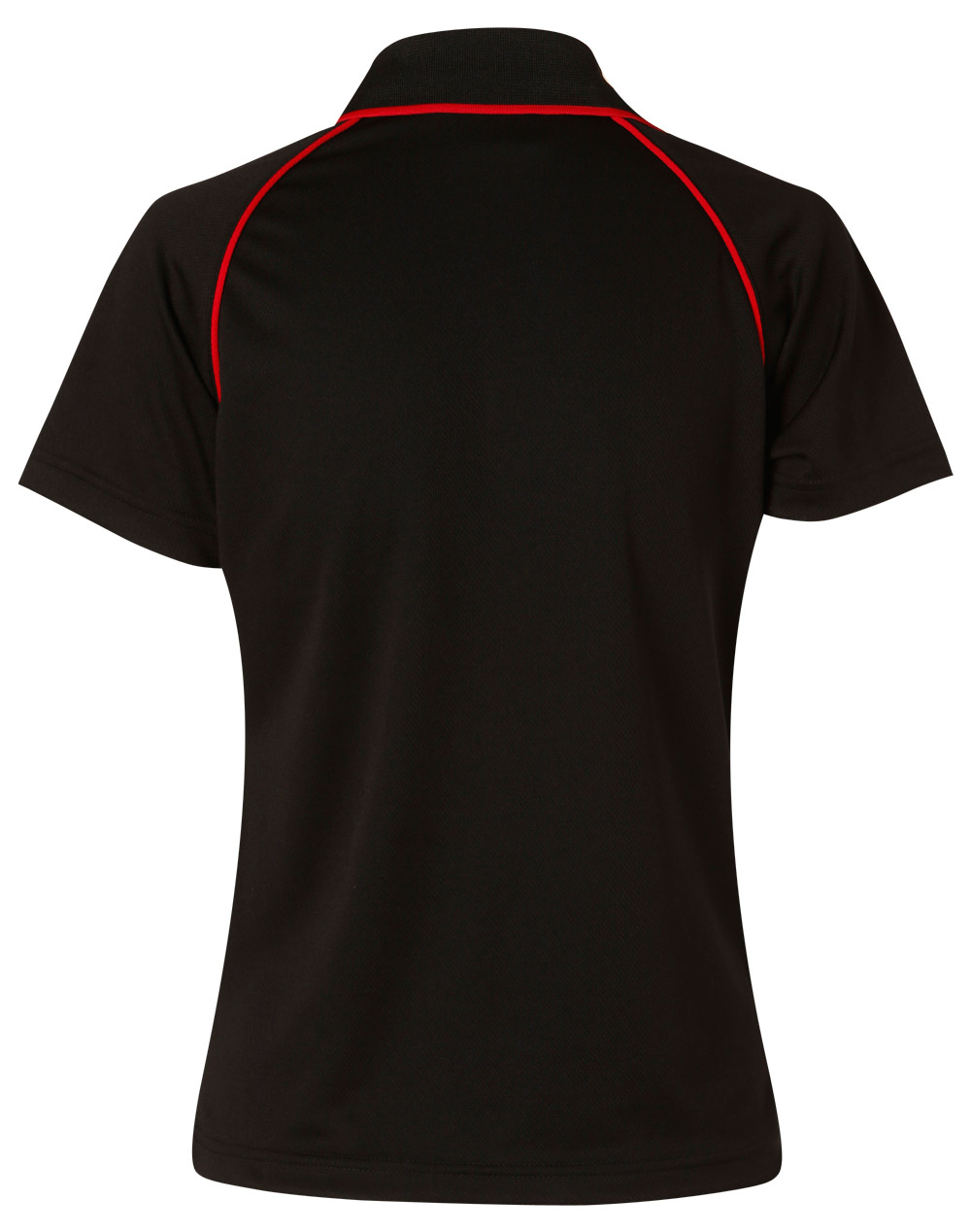 Custom Men's (Black, Red) Champion Raglan Polo Shirts Online Perth Australia