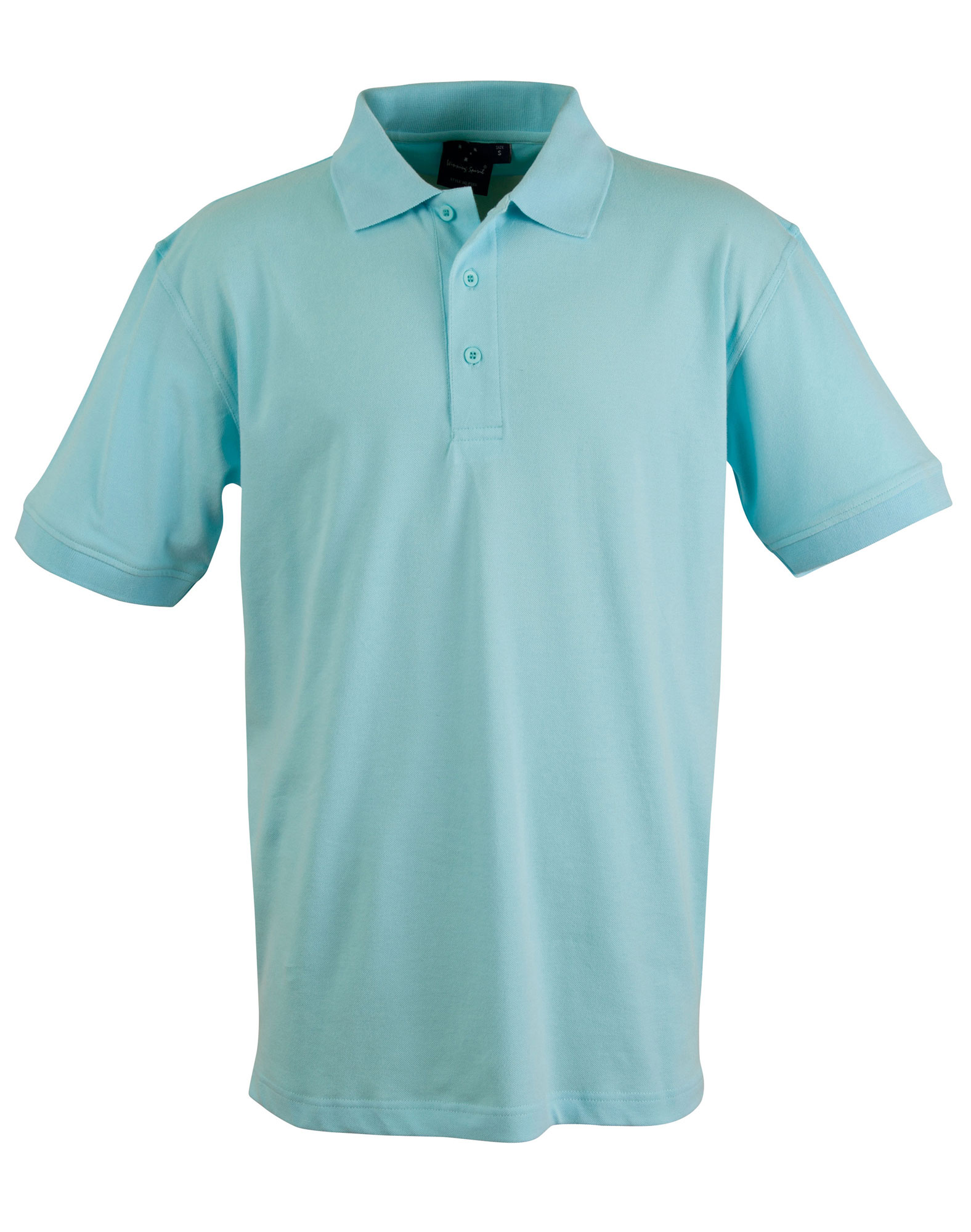 Custom Mens Green Tea Darling Harbour Cotton Stretch Polo Shirts backside Online Perth Australia