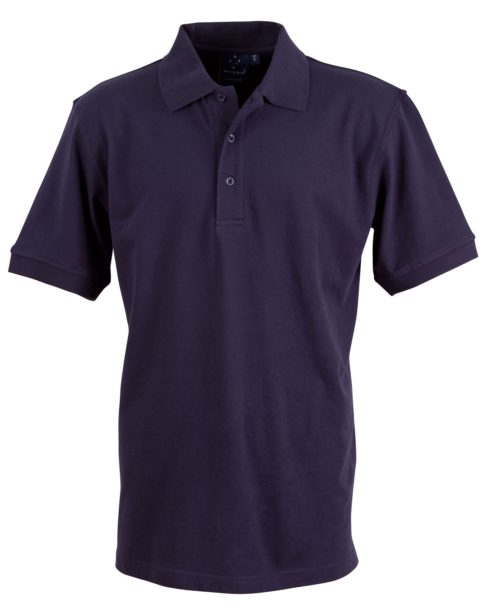 Custom Mens Jasper Blue Darling Harbour Cotton Stretch Polo Shirts backside Online Perth Australia