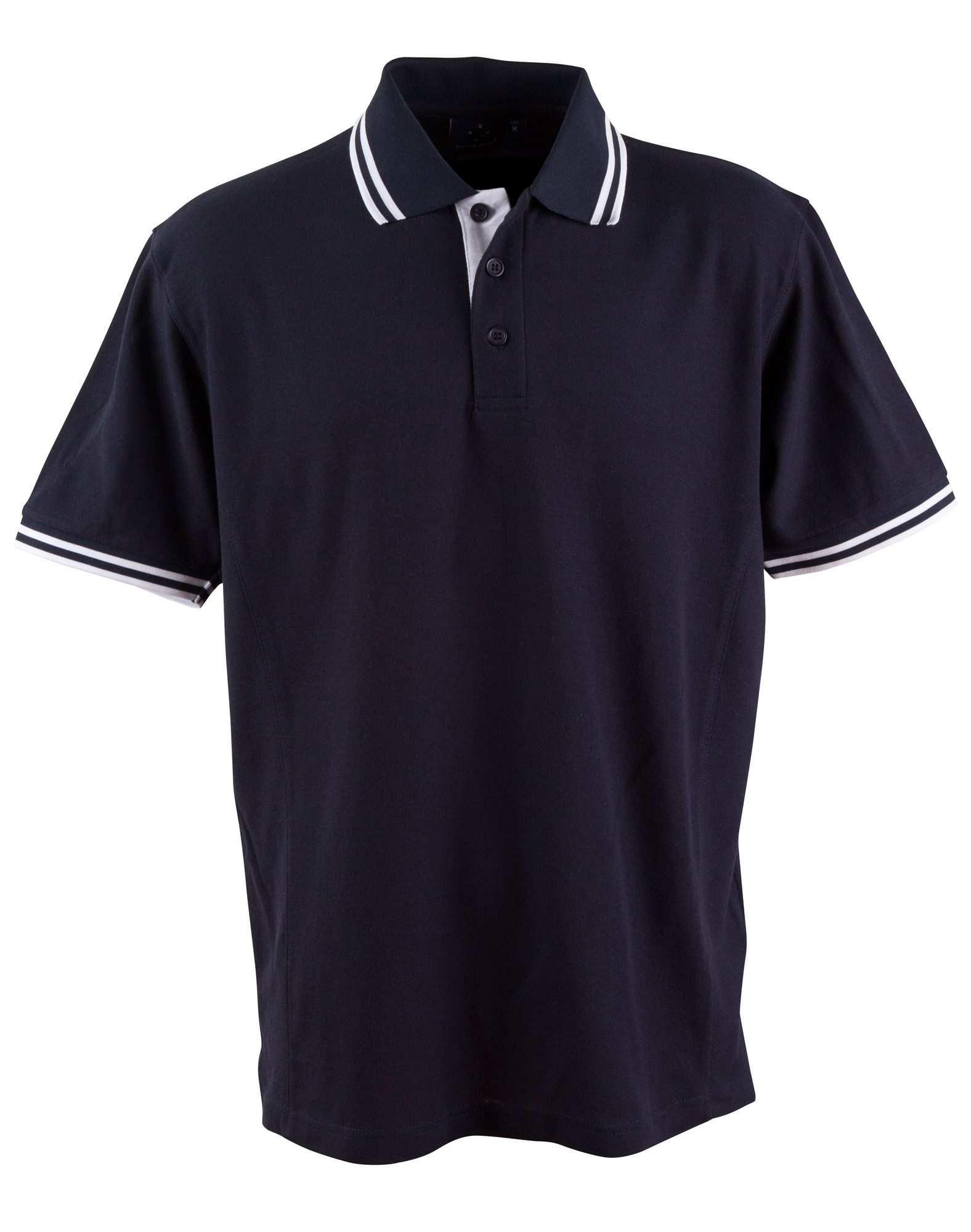 Custom Mens Navy White Grace Pique Polo Shirt backside Online Perth Australia