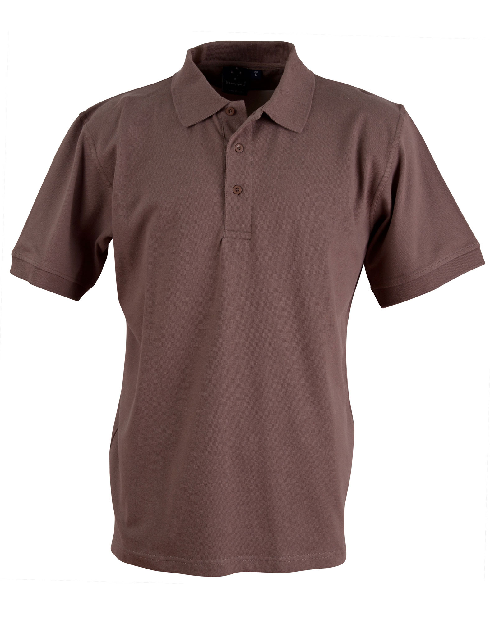 Custom Mens Smoke Brown Darling Harbour Cotton Stretch Polo Shirts Online Perth Australia