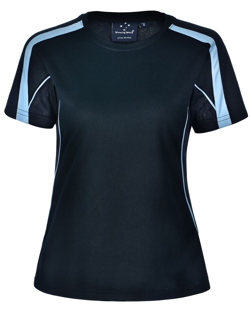 Custom (Black Aqua Blue) Legend Ladies Short Sleeve Tee Shirts Online in Perth