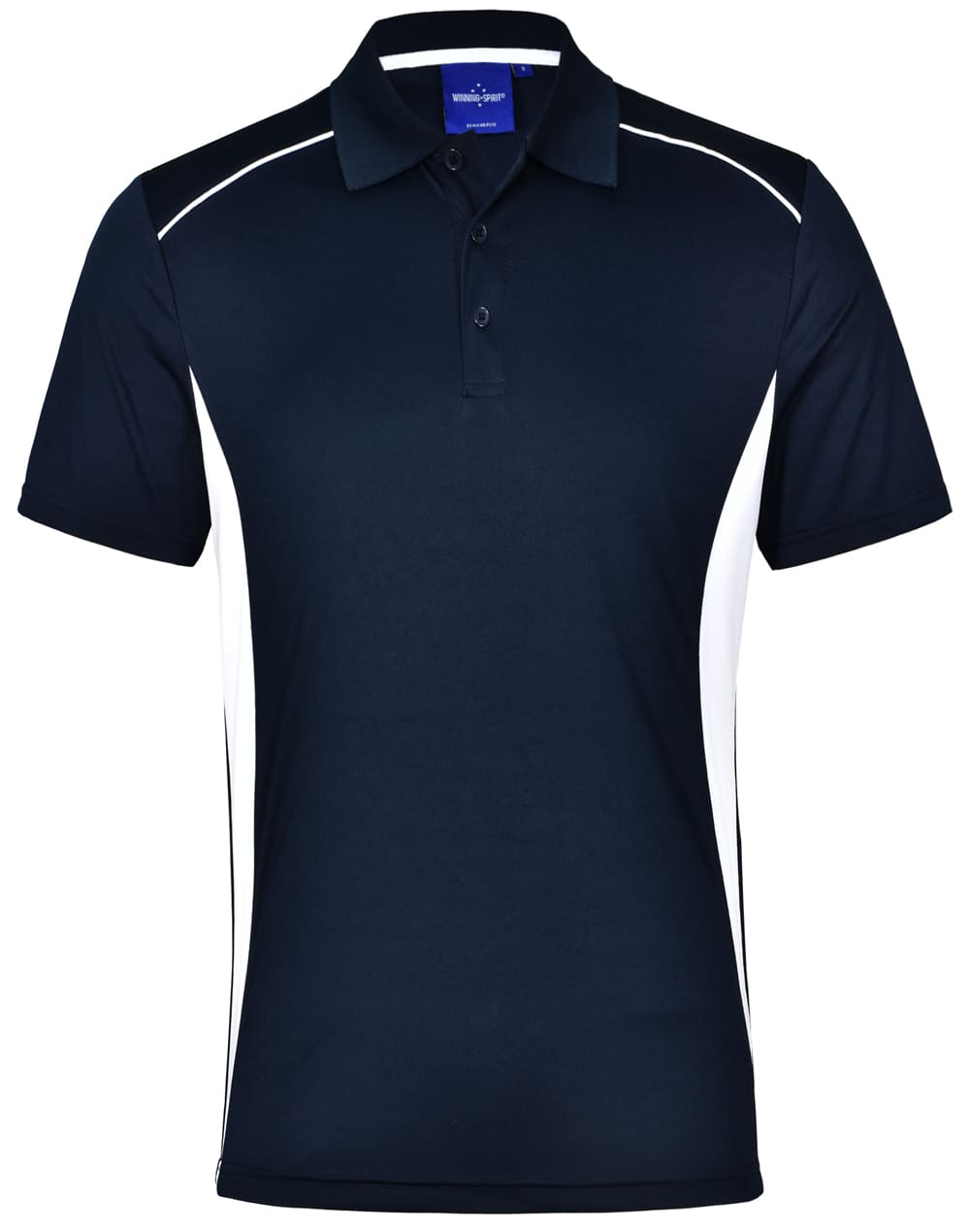 Custom (Aqua Blue Navy) Pursuit Contrast Polo Shirt Mens Online Perth Australia