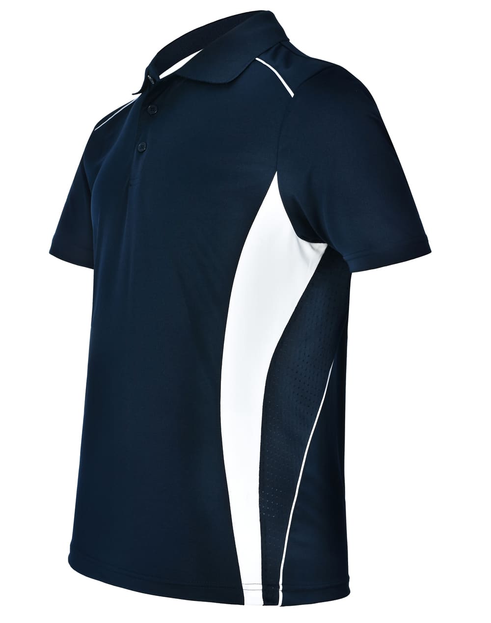 Custom (Aqua Blue Navy) Pursuit Contrast Polo Shirt Mens Polyester Online Perth Australia