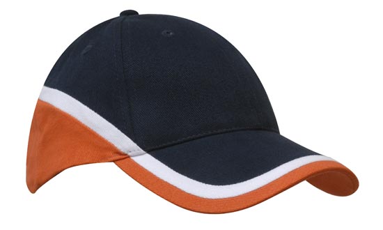 Bags Headwears Brushed Cotton Caps Brushed Heavy Cotton Tri-Coloured Cap - 4026 Perth Australia