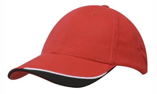 Bags Headwears Brushed Cotton Caps Brushed Heavy Cotton with Indented Peak - 4167 Perth Australia