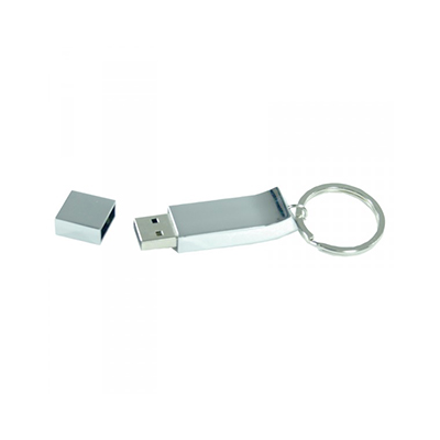 Custom Printed Chrome Keyring Flash Drive Perth