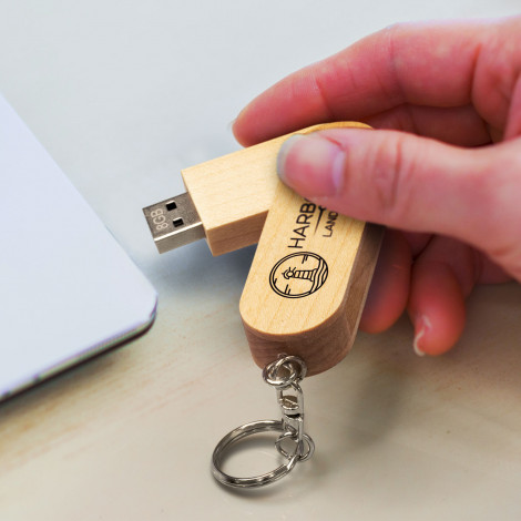 Customized Natural Maple 8GB Flash Drive Online Perth Australia