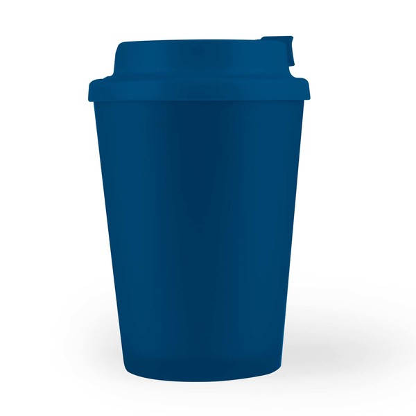 Custom Printed Navy Blue Aroma Coffee Cup Comfort Lid Online Perth Australia