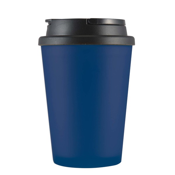 Custom Printed Navy Blue Aroma Coffee Cup Handle Lid Online Perth Australia