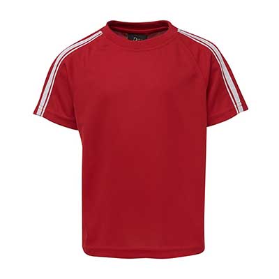 Apparels Tees & Singlets Tees ADULTS Sportswear Soccer Pre-made Uniforms PODIUM DUAL STRIPE CREW NECK TEE - 7DST Perth Australia