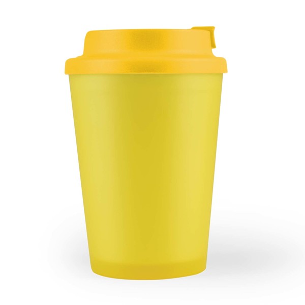 Custom Printed Yellow Aroma Coffee Cup Comfort Lid Online Perth Australia