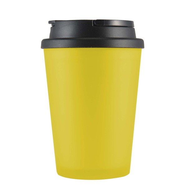 Custom Printed Yellow Aroma Coffee Cup Handle Lid Online Perth Australia