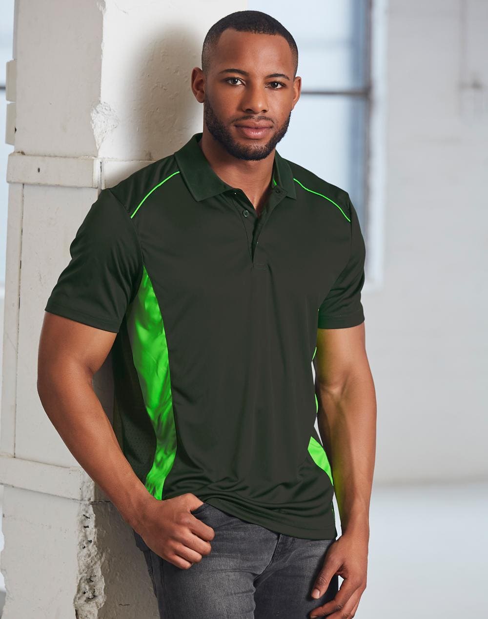 Custom Made Pursuit Contrast Polo Shirt Mens Online Perth Australia